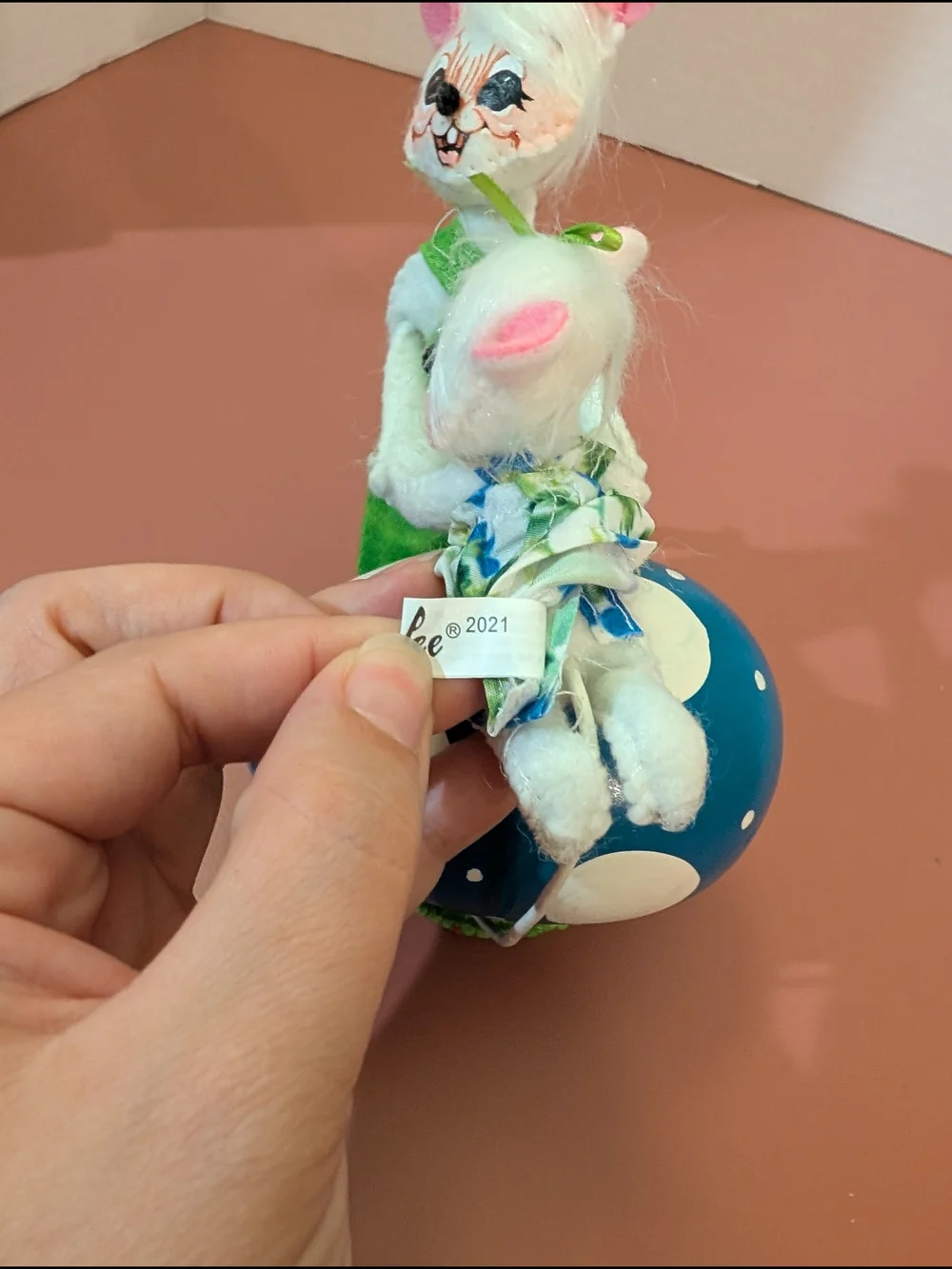 Annalee 2011 5 in Easter Egg Mice - Green, Blue and White
